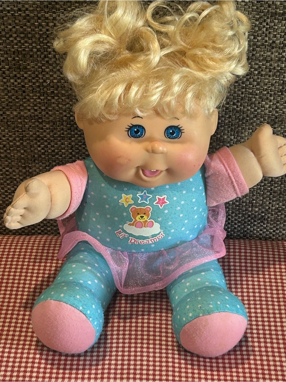 Lil Dreamer Plush Baby Doll in Blue and Pink - Soft Huggable Toy